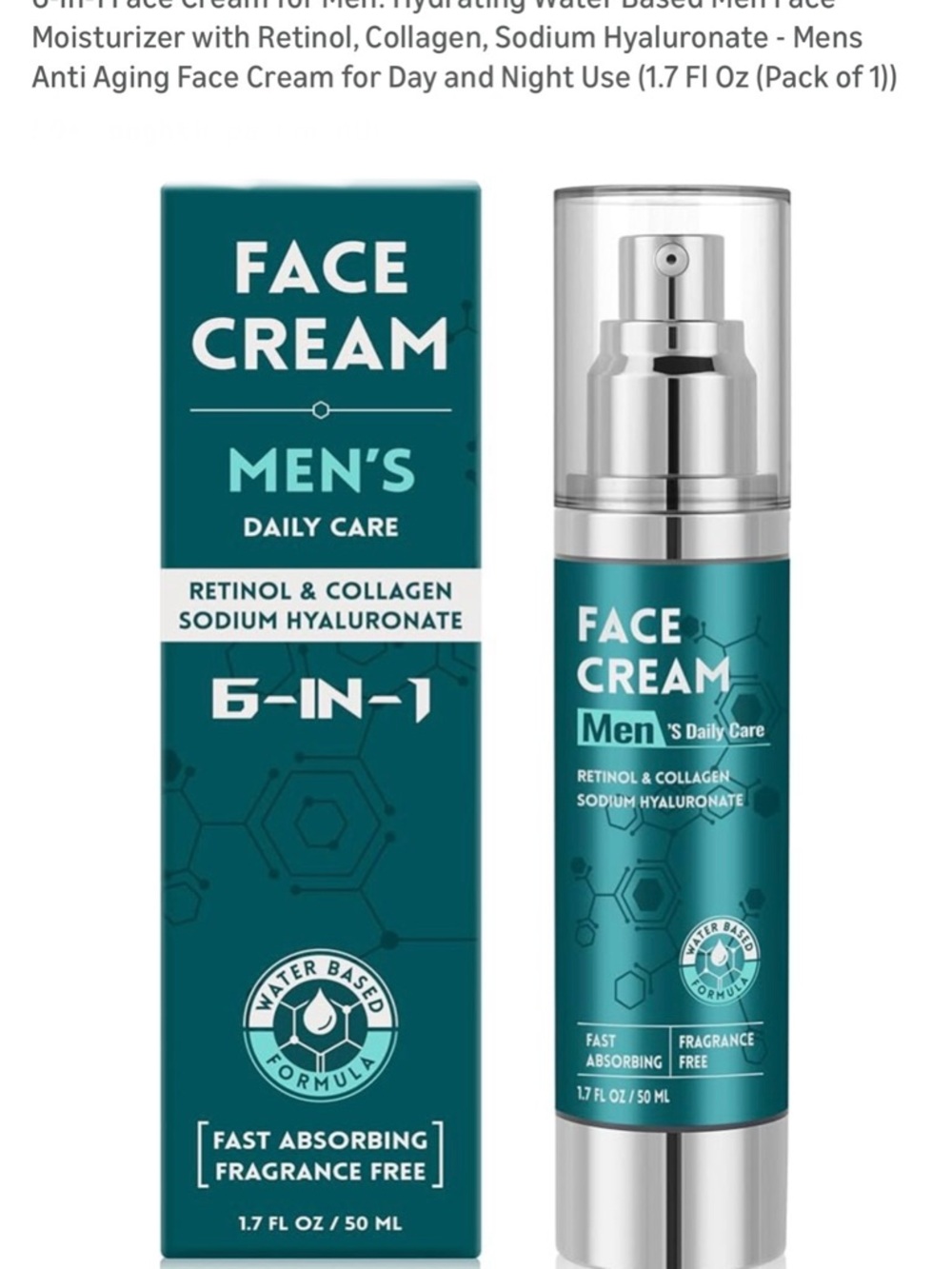 Face Cream Men’s Daily Care Hydrating Moisturizer